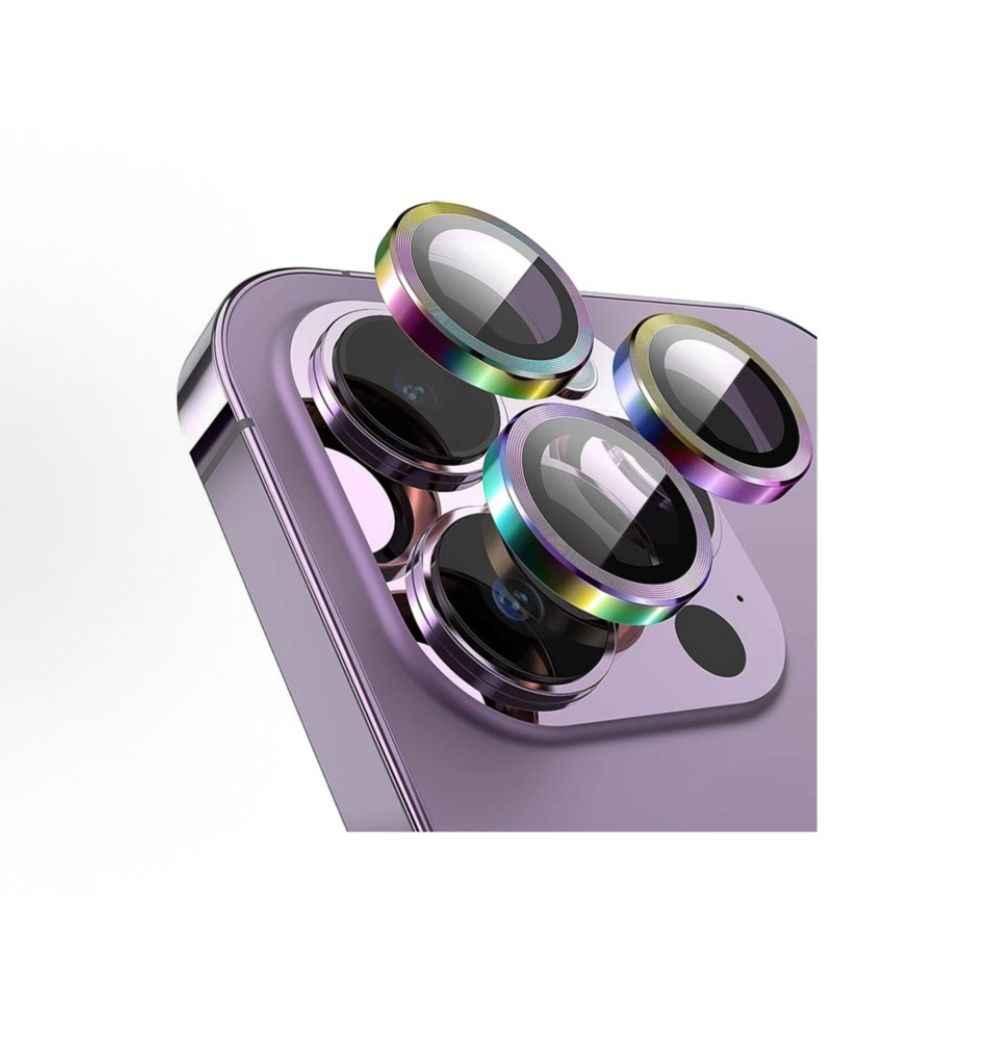 Titanium Texture Camera Lens Protector – 9H Tempered Glass, Bubble-Free, Strong Adhesion