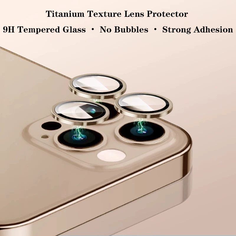 Camera Lens Protective Film – Titanium Texture, 9H Tempered Glass